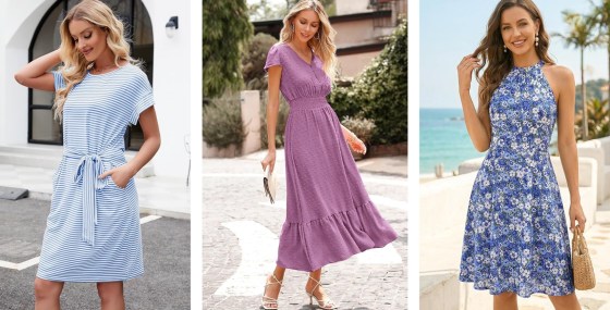 Amazon offers spring and summer dresses in a variety of silhouettes and styles.