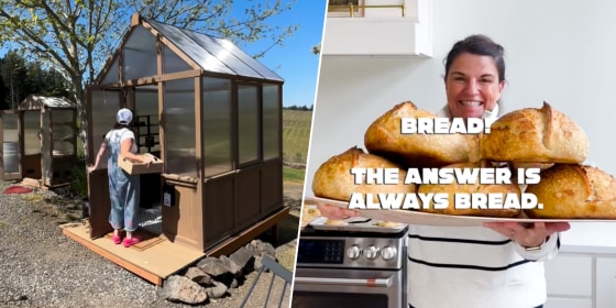 Wendy House with her driveway bakery and breads.