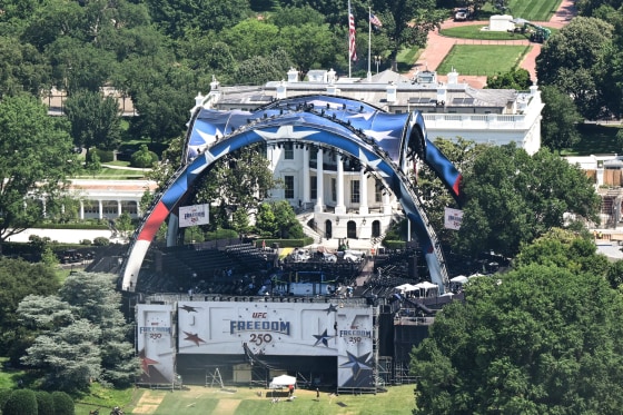 "The Claw," for the upcoming UFC fight on the South Lawn of the White House,