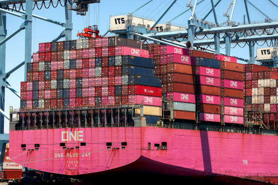 Shipping containers.
