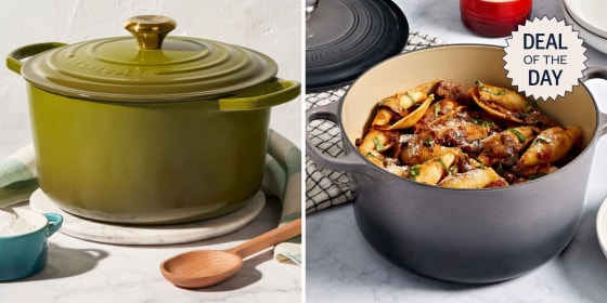 Le Creuset’s cookware is known for its sturdiness and excellent heat retention. 
