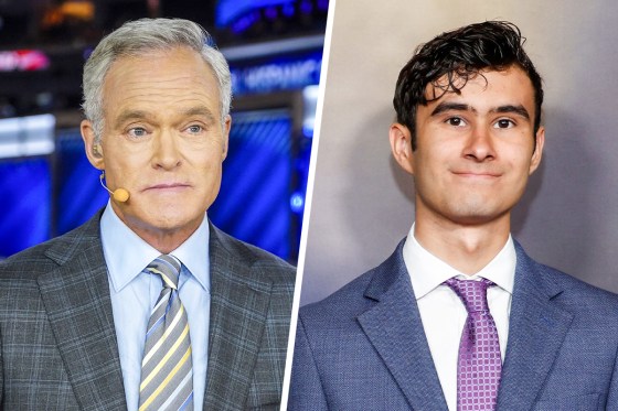 A split composite image of Scott Pelley, left, and Santiago Campos
