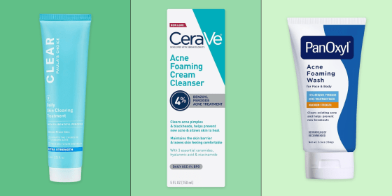 Benzoyl peroxide comes in formulations including cleansers, body washes, spot treatments and more