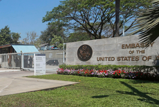 The U.S. Embassy in Yangon, Myanmar in 2021. 