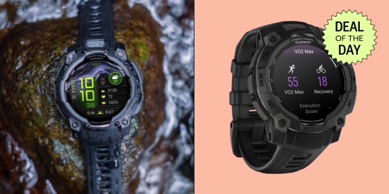The Garmin Instinct 3 (AMOLED) is a rugged outdoorsy smartwatch with a built-in flashlight.