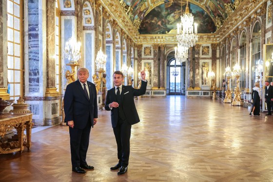 President Trump Dines With Macron At Versailles Following G7 Summit