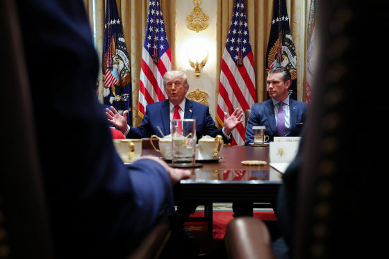President Trump Meets With His Cabinet At The White House