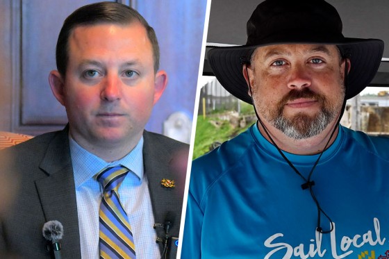 Maryland state Senate President Bill Ferguson; challenger Bobby LaPin.
