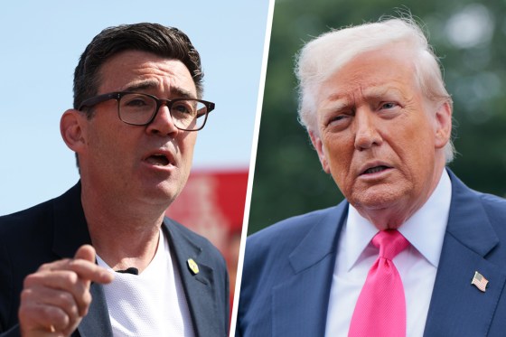 Andy Burnham; President Donald Trump.