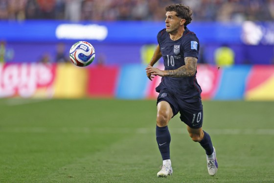 U.S. forward Christian Pulisic during a World Cup match against Turkey on June 25, 2026.
