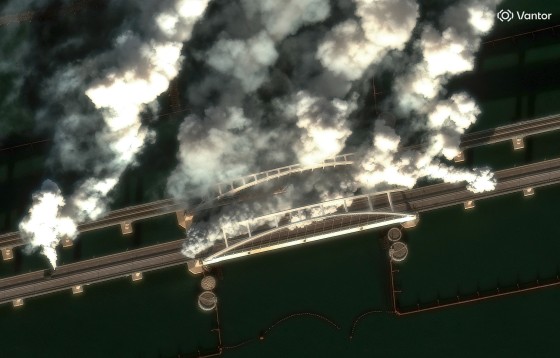 Smoke Generators Operating on Crimea Bridge - June 22, 2026
