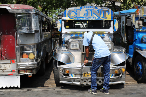 Across Metro Manila, hundreds if not thousands of jeepneys sat idle in parking lots during protests over rising fuel prices.