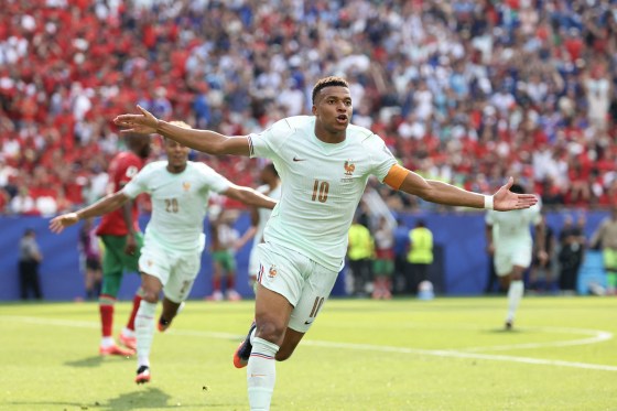 France's Kylian Mbappe celebrates