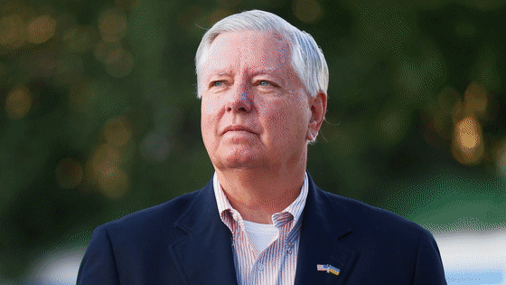 A rotating gif showing 6 images of Lindsey Graham throughout his life and career