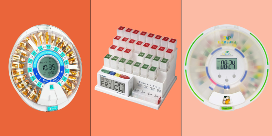 Automatic pill dispensers can help remind you when it is time to take medication and prevent you from taking double doses.