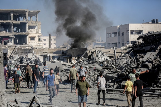Israeli airstrike on Gaza City.