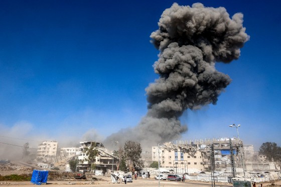 An Israeli strike on an industrial area in Gaza City on July 12, 2026. 