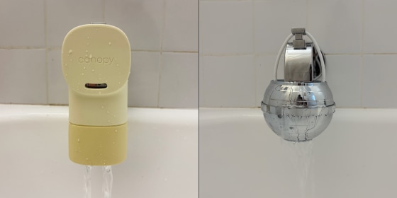 Similar to filtered showerheads, bath filters are easy to install at home and help get rid of impurities in water like chlorine, hard water minerals and odors.