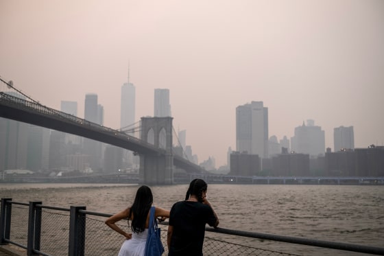 Smoke from wildfires in Canada.