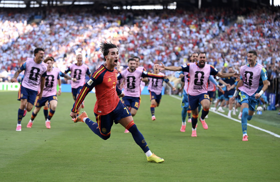On-field action during the world cup final match.
