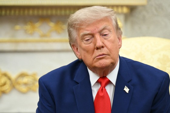 US President Donald Trump in the Oval Office of the White House.
