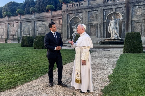 Tom Llamas and Pope.