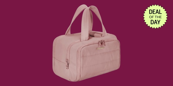 This toiletry bag is available in 24 different colors.
