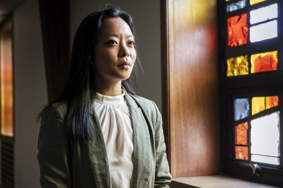 Francesca Hong, a representative in the Wisconsin State Assembly, poses for a portrait at the St. Paul Baptist Church in Racine, WI on Sunday July 19th, 2026.