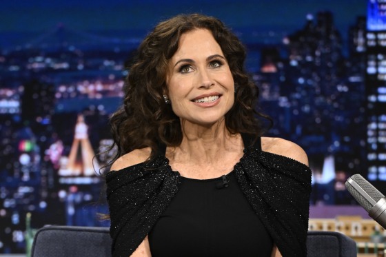 Actress Minnie Driver during an interview with Jimmy Fallon.