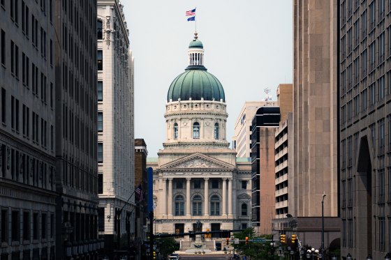 Indiana State Capitol building in Indianapolis, Indiana
