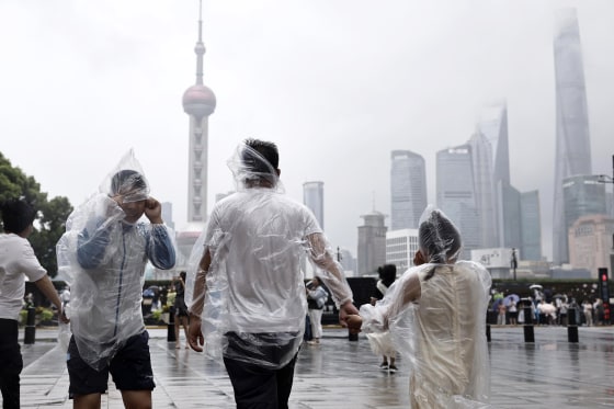 Typhoon Dolphin Unleashes Torrential Rain Over Shanghai