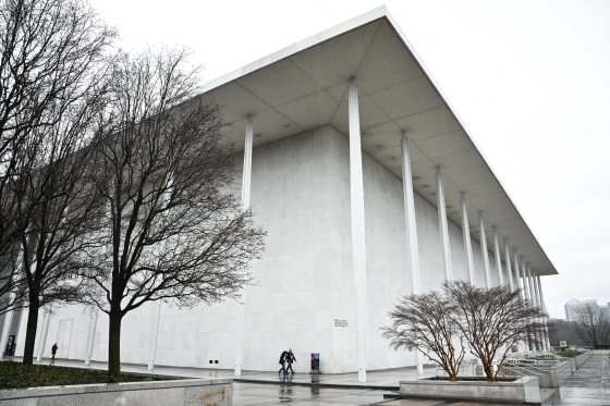 The exterior of the Kennedy Center building