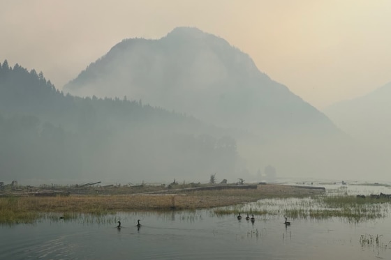 The Border 2 Fire on Aug. 7, 2026 in North Cascades National Park, Washington.