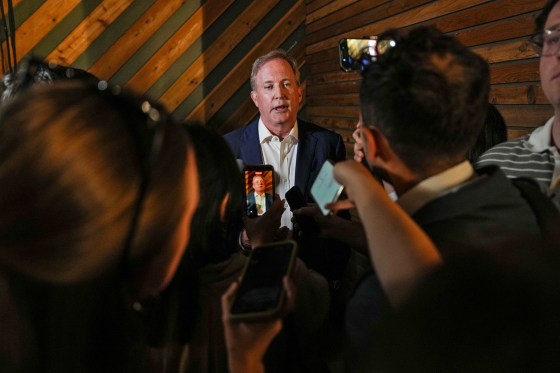 Texas State Attorney General Ken Paxton campagins in Houston for the state's Senate seat.