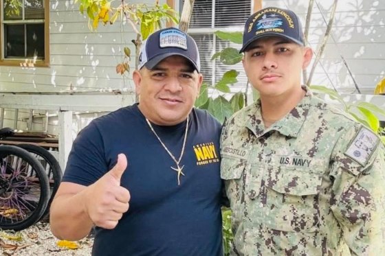 Joshua Aviles and his father, Luis Manuel Aviles.