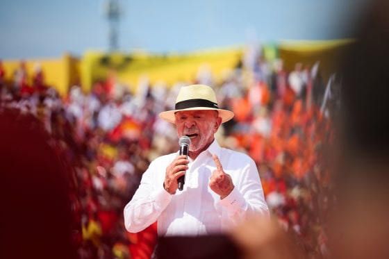 Brazilian President Lula's re-election campaign at Primeiro de Maio Stadium in Sao Bernardo do Campo