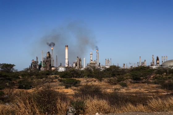View of the Amuay refinery.
