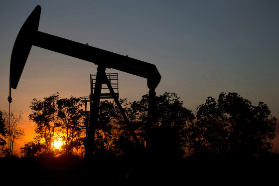 An oil well is seen in Venezuela.