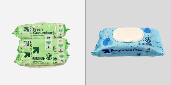 The recalled wipes include Up&Up’s Fragrance Free and Cucumber Scented versions.