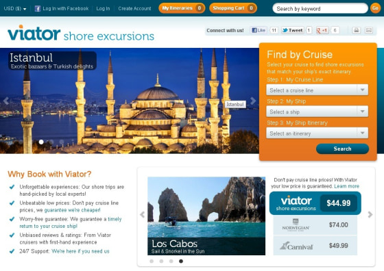 New Viator website offers cheaper shore excursions for cruisers