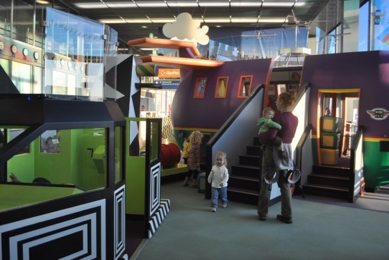 Chicago O'Hare International Airport has two play areas designed by the Chicago Children's Museum.