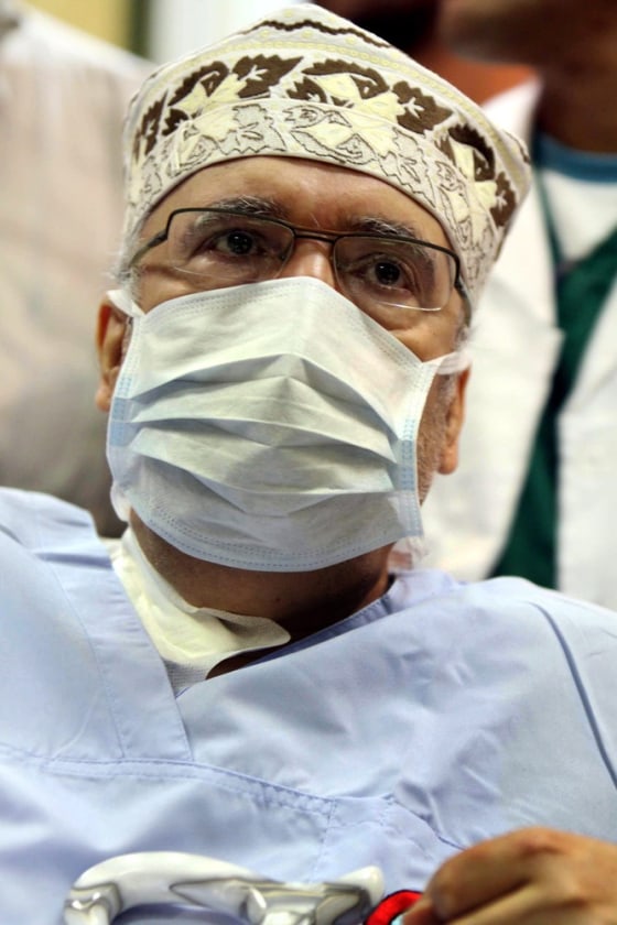 A Sepmber 2009 photo shows convicted Lockerbie bomber Abdel Baset al-Megrahi, in Tripoli Central Hospital, Libya. His family says al-Megrahi is back in the hospital and his health has deteriorated.