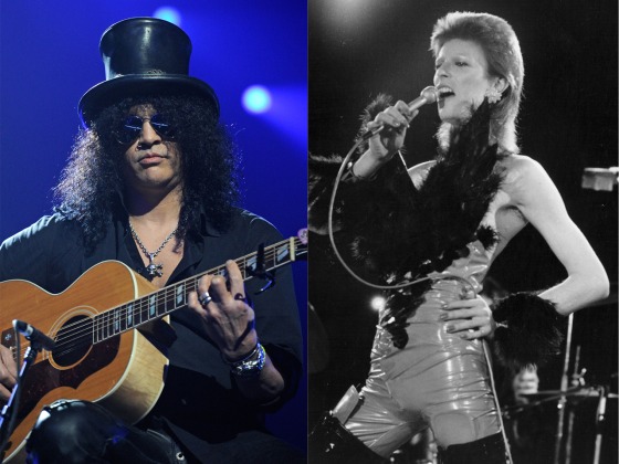 Slash and David Bowie.