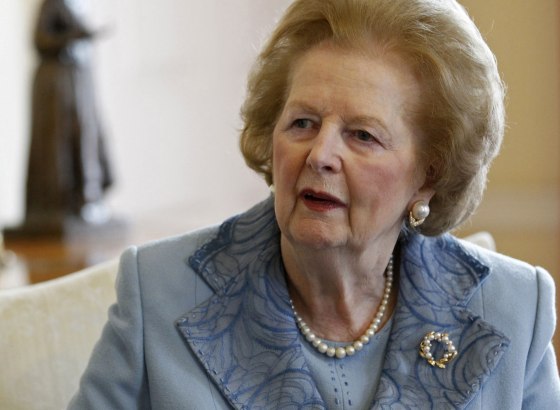 Former Prime Minister Margaret Thatcher on June 8, 2010.