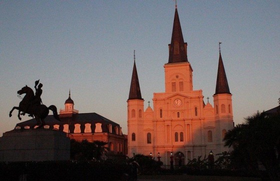 Early morning in Jackson Square