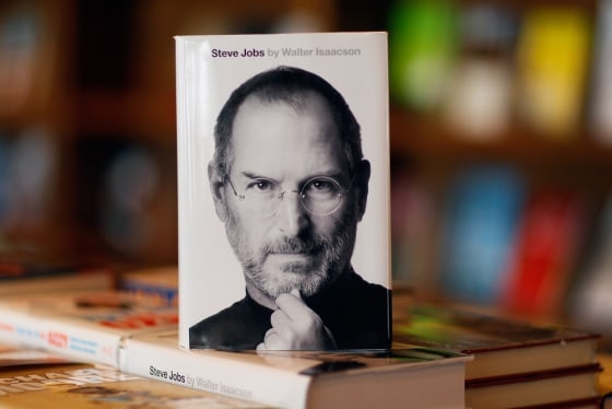 CORAL GABLES, FL - OCTOBER 24: A copy of the newly released biography of Apple co-founder and former CEO Steve Jobs is displayed at the Books & Books store on October 24, 2011 in Coral Gables, Florida. The book written by Walter Isaacson was slated to be released next year by publisher Simon & Schuster but was pushed up after Jobs died on October 5. (Photo by Joe Raedle/Getty Images)