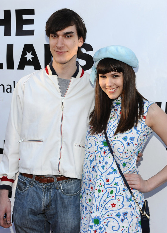 LOS ANGELES, CA - FILE: Marston Hefner and his girlfriend Claire Sinclair arrive at the Thalians 55th Annual Gala at the Playboy Mansion on April 30, 2011 in Los Angeles, California. Marston Hefner, Hugh Hefnerâ€™s son, was arrested February 12, 2012 for misdemeanor domestic violence after allegedly attacking girlfriend and Playmate Claire Sinclair. (Photo by Angela Weiss/Getty Images)