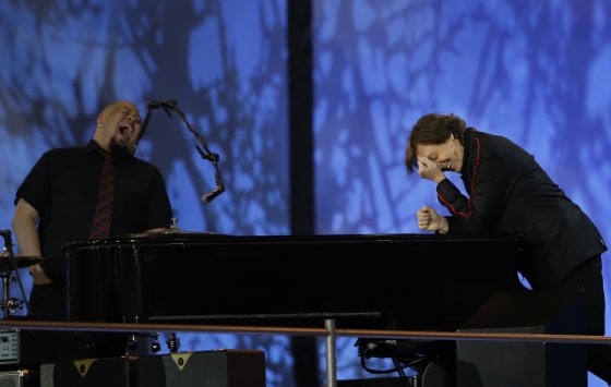 Paul McCartney at the Olympics Opening Ceremony.