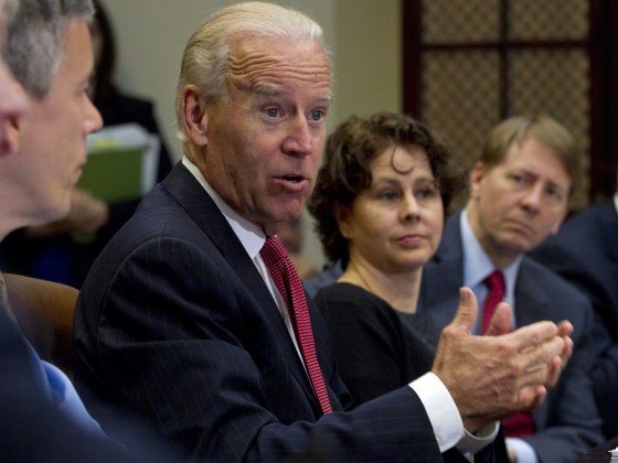Vice President Joe Biden speaks during a roundtable with college presidents and education system leaders June 5 in the Roosevelt Room of the White House in Washington.