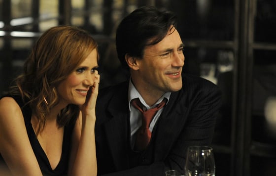 Kristen Wiig and John Hamm in FRIENDS WITH KIDS, written and directed by Jennifer Westfeldt.